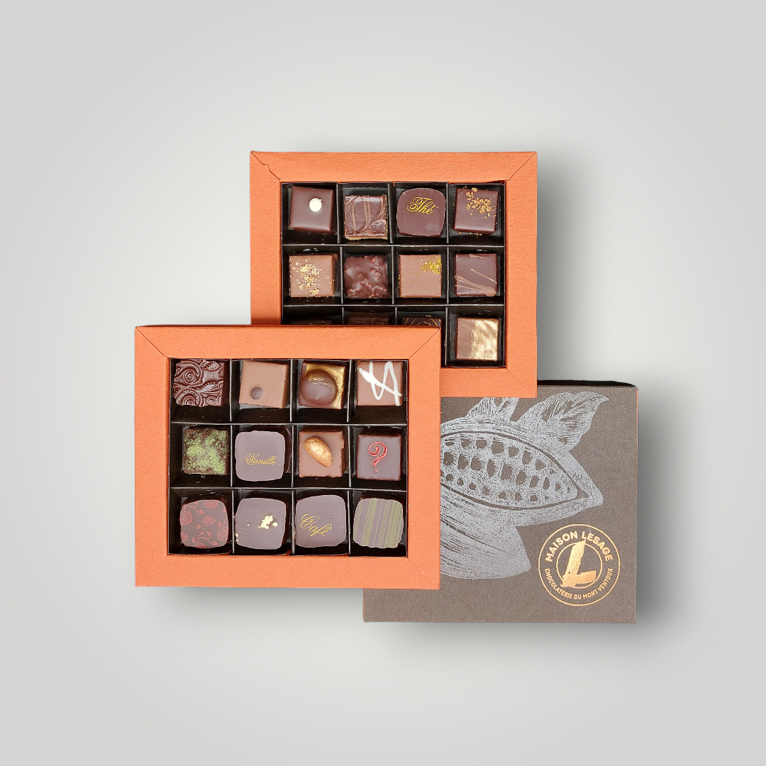 Coffret 24 pièces bonbons chocolat – Maison Lesage