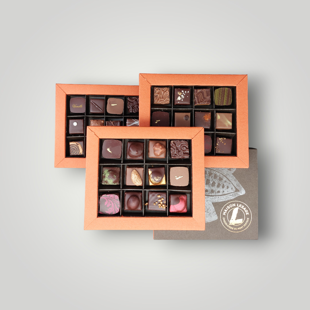 Coffret 36 pièces bonbons chocolat