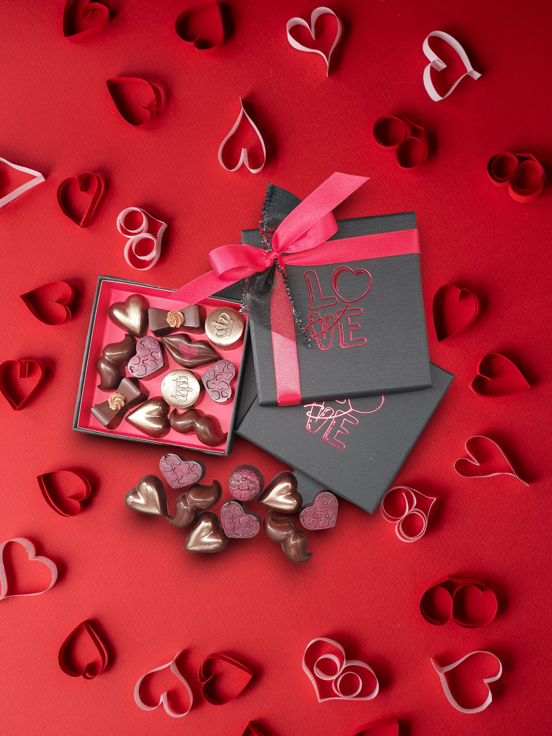 Coffret de chocolats "Love" Saint Valentin