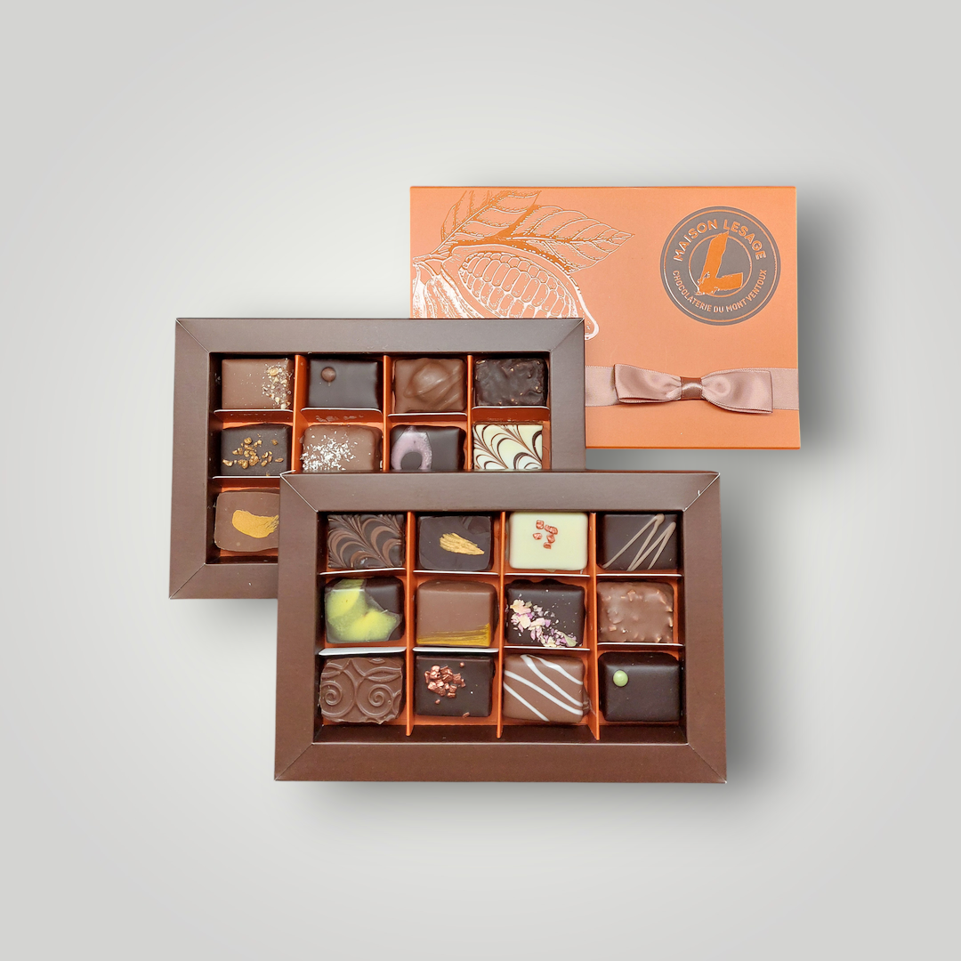 Coffret 24 pièces bonbons chocolat