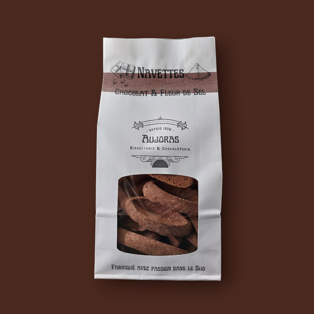 Navettes au chocolat et fleur de sel